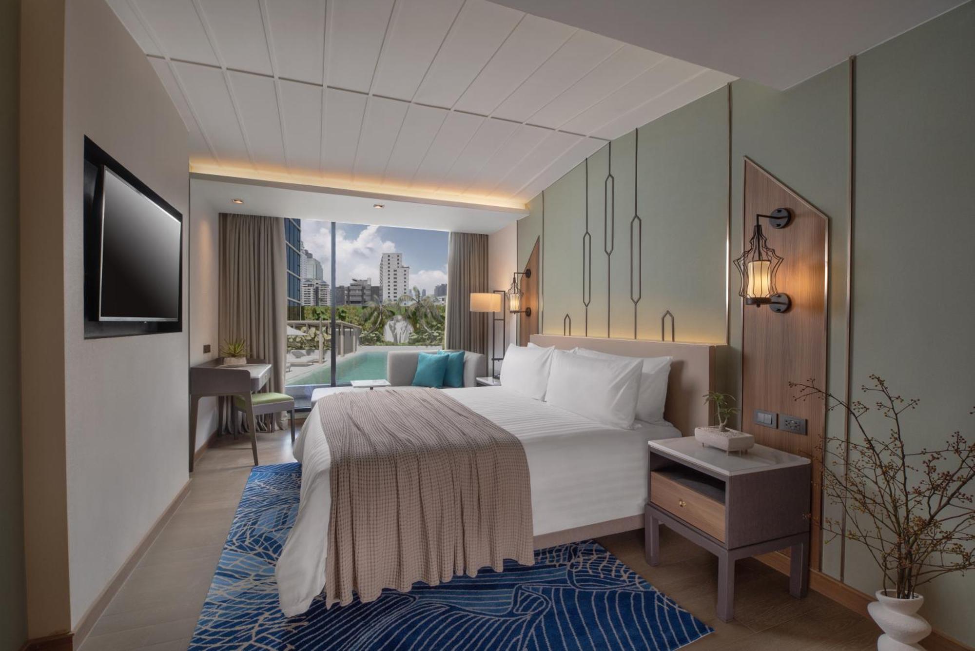 Suite de 1 dormitorio - vistas a la piscina