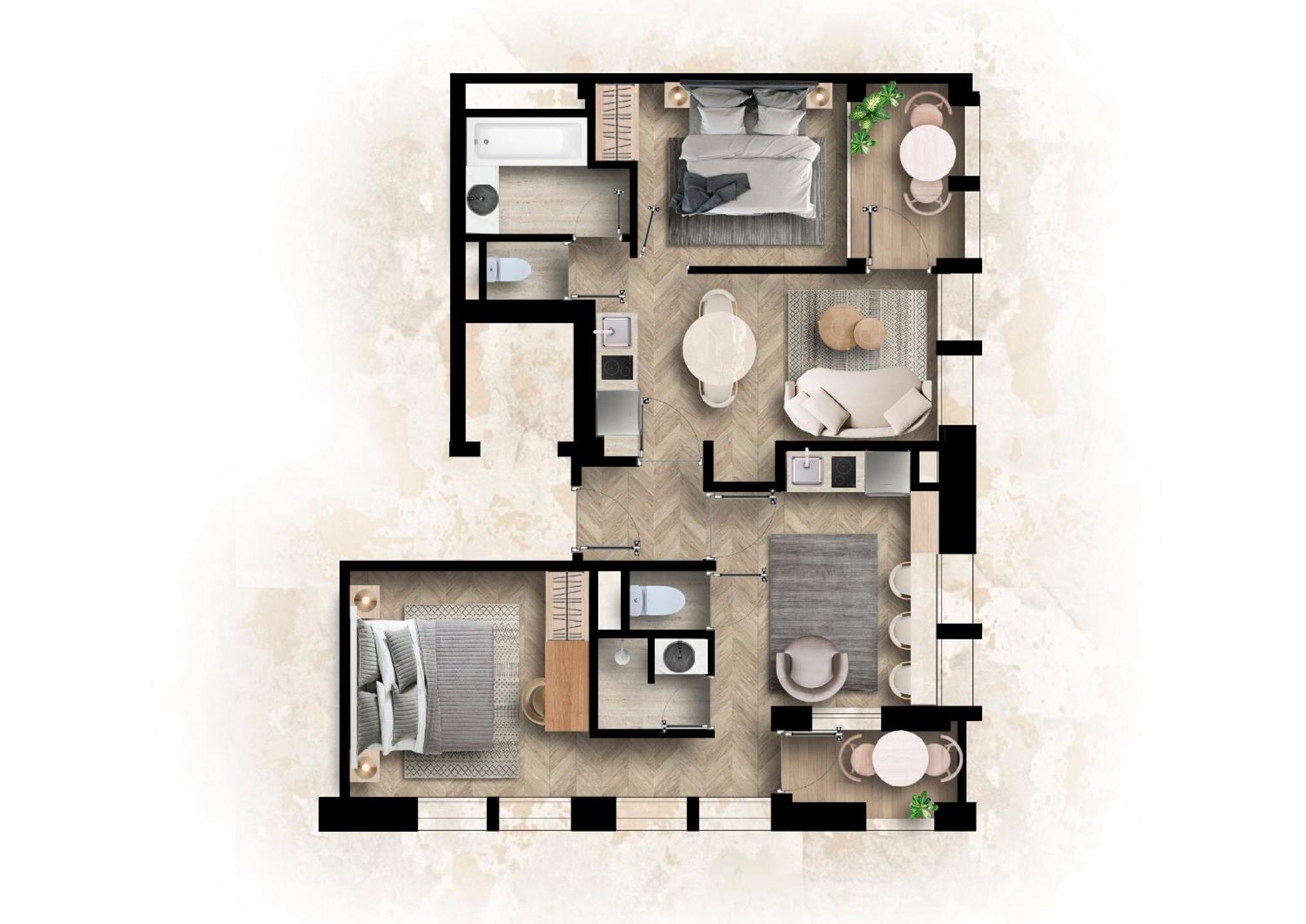 Apartamento Familiar de 2 dormitorios