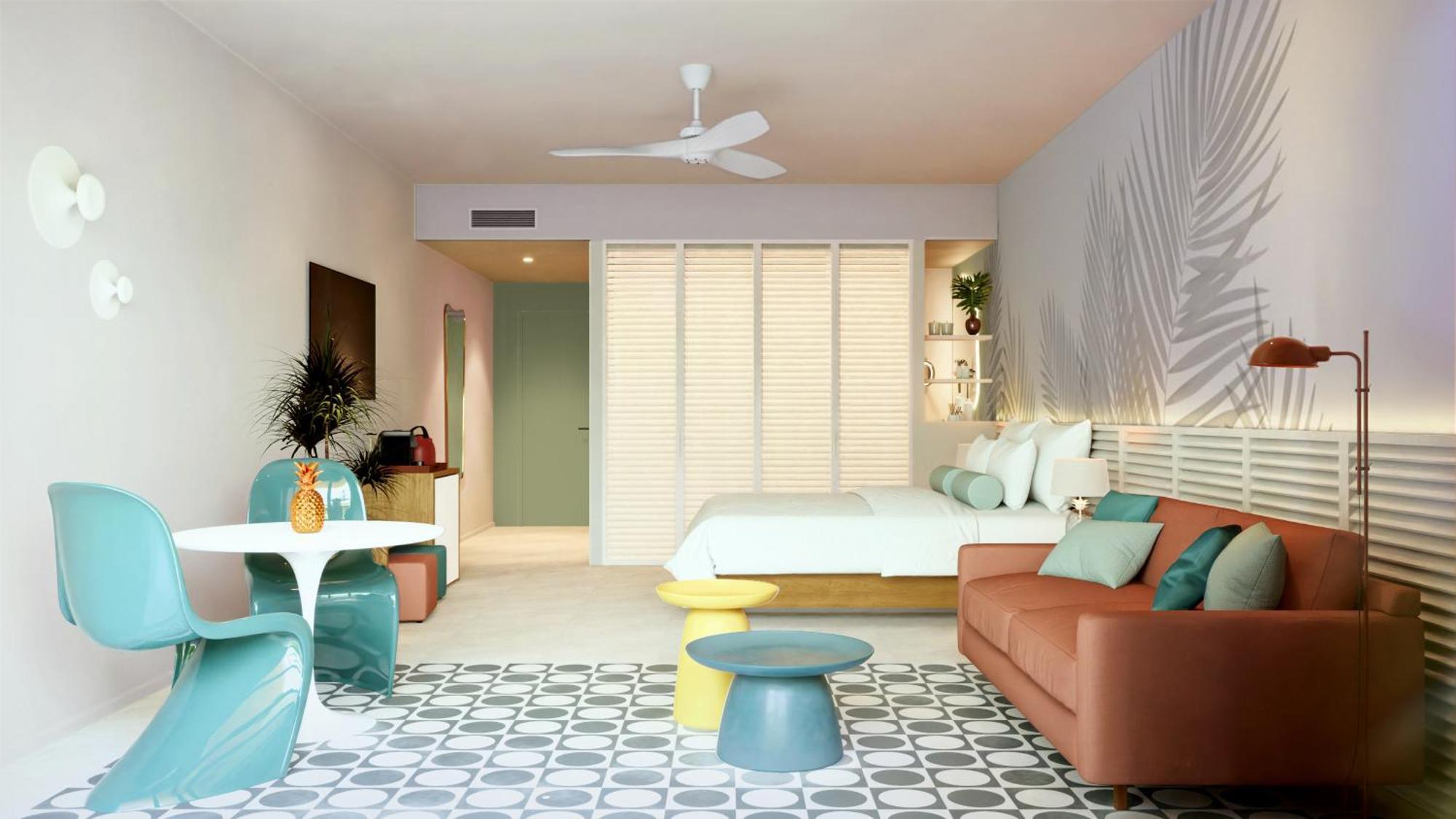 Alojamiento Premium con cama extragrande y vistas a la piscina