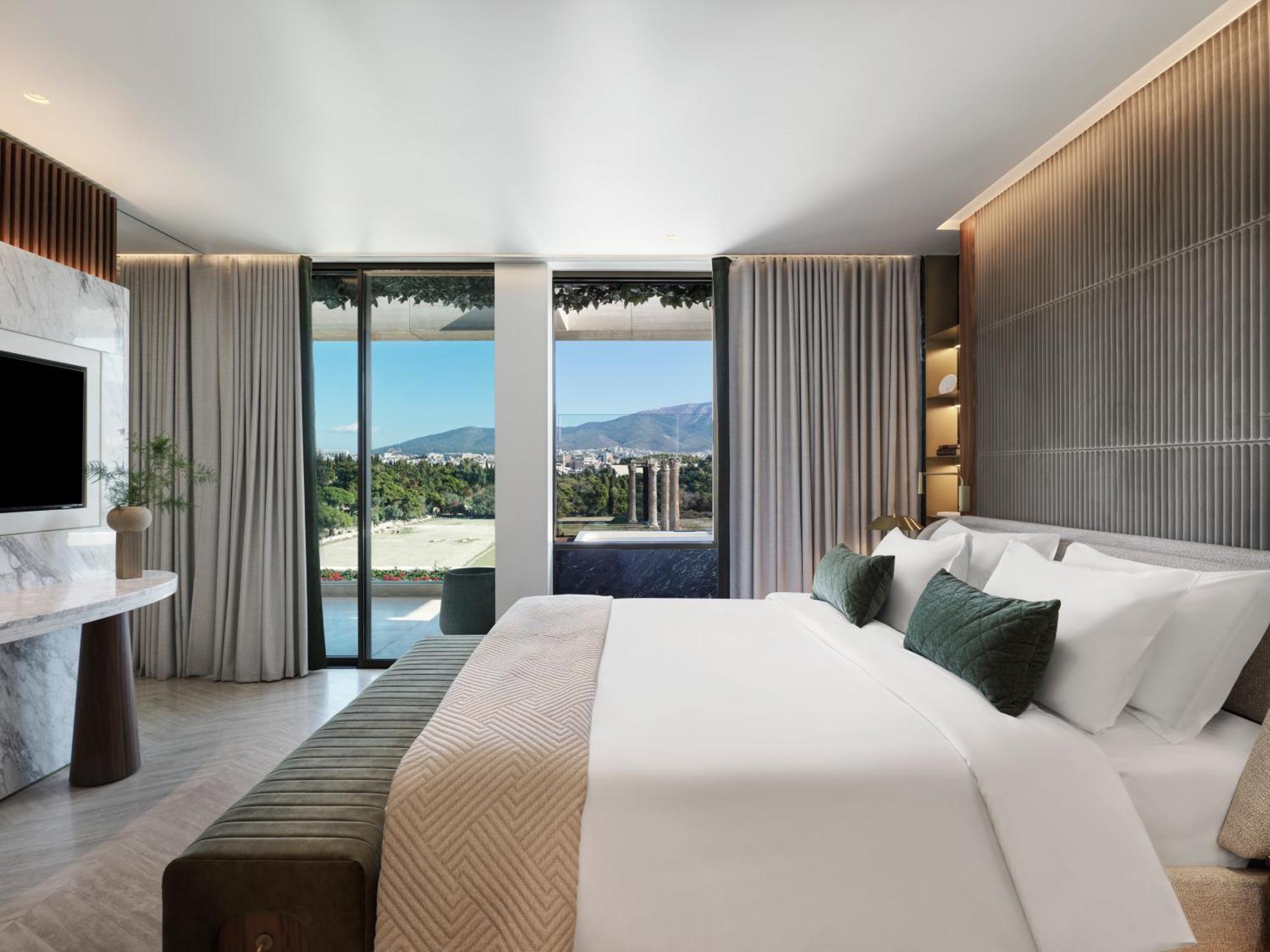 Suite Presidencial Zeus con balcón, vistas al templo y bañera de hidromasaje al aire libre