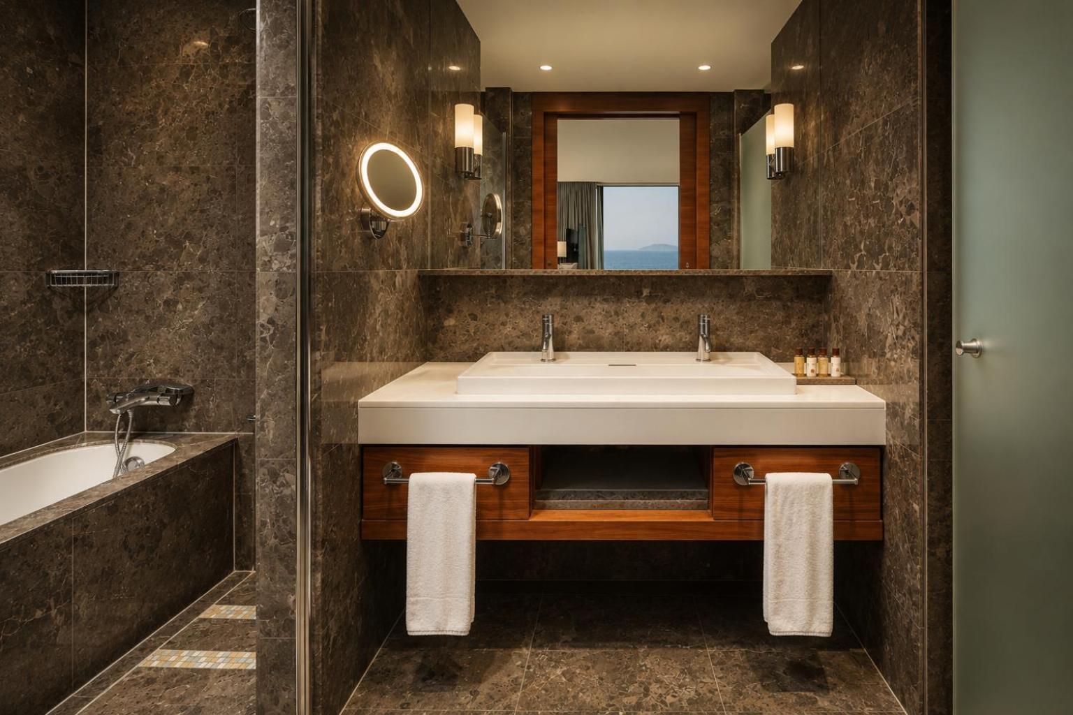 Habitación Doble Premium con cama grande y vistas al mar
